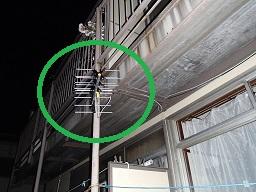 愛知県名古屋市賃貸アパート地デジアンテナ取付設置工事画像