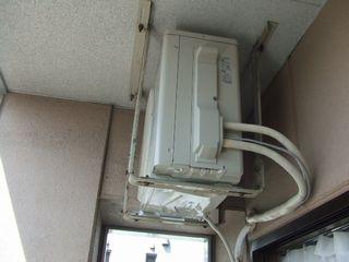 愛知県名古屋市 ワンルームマンション ルームエアコン取替え交換取付設置工事画像