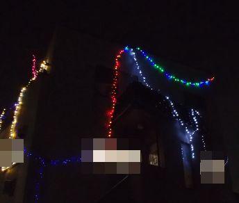 愛知県名古屋市 クリスマス LEDイルミネーション　取付設置工事画像