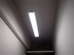 愛知県名古屋市 テナント事務所ビル共用廊下反射笠型照明器具取替え交換工事画像