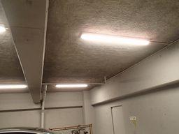 愛知県名古屋市 マンションアパート 地下駐車場LED照明器具取替え交換増設配線工事画像
