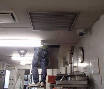 愛知県名古屋市 学生寮厨房動力電源配線工事画像