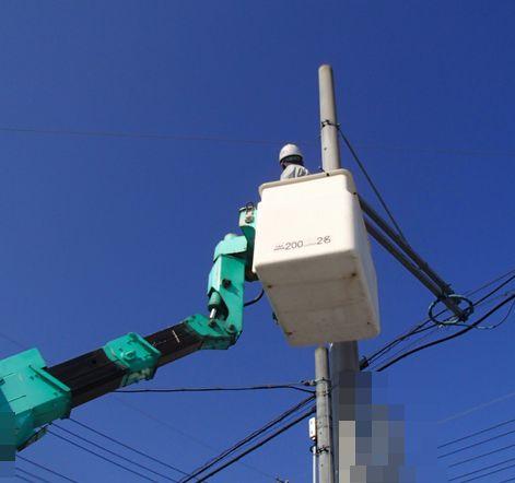愛知県名古屋市 電気工事応援 犯カメラ取付設置工事画像