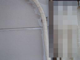 愛知県名古屋市 戸建て住宅 ルームエアコン ドレンホース継足し 冷媒管化粧テープ巻き直し工事画像