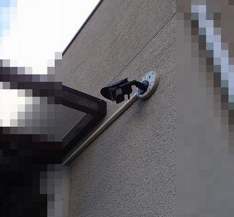 愛知県名古屋市 戸建て住宅ワイヤレス防犯カメラ新規取付設置取替え交換工事画像