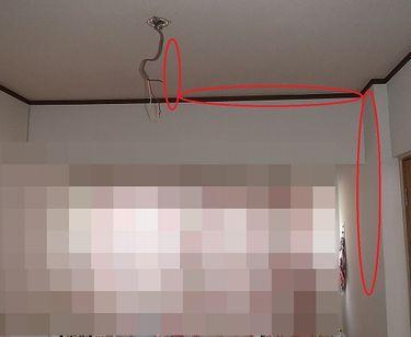 愛知県名古屋市 マンションアパート居室 照明露出プラモール電気配線工事画像