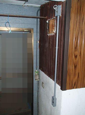 愛知県名古屋市 戸建て住宅 浴室改修電気工事 配管配線画像