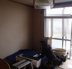 愛知県名古屋市 賃貸マンションアパートルームエアコン新規取付設置工事画像
