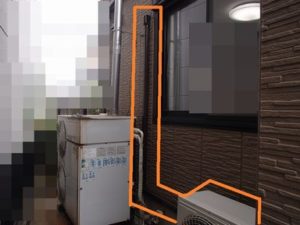 愛知県名古屋市 戸建て住宅ルームエアコン新規取付設置取替え交換工事画像
