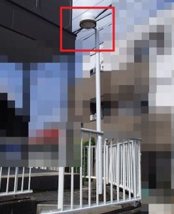 "愛知県名古屋市 マンションアパート 共用ポール外灯取替え取付け工事画像