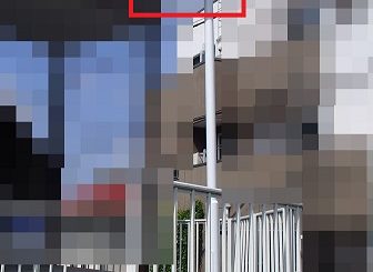"愛知県名古屋市 マンションアパート 共用ポール外灯取替え取付け工事画像