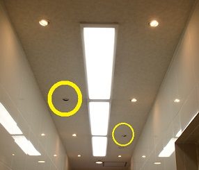愛知県名古屋市 テナント事務所ビル 共用エントランス LEDダウンライト取替え交換工事画像