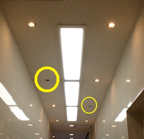 愛知県名古屋市 テナント事務所ビル 共用エントランス LEDダウンライト取替え交換工事画像
