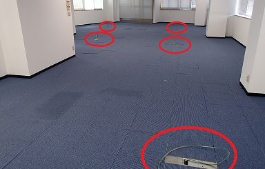 愛知県名古屋市 テナント事務所ビル 貸室 原状回復 OAコンセント配線取付け設置電気工事画像