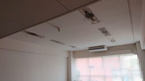 愛知県名古屋市 テナント事務所ビル 貸室 原状回復 不要配線撤去 照明器具取替え取付け電気工事画像