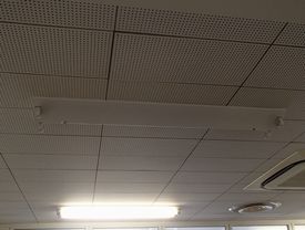 愛知県名古屋市 テナント事務所ビル 貸テナント 富士型LEDベースライト照明器具取替え交換工事画像